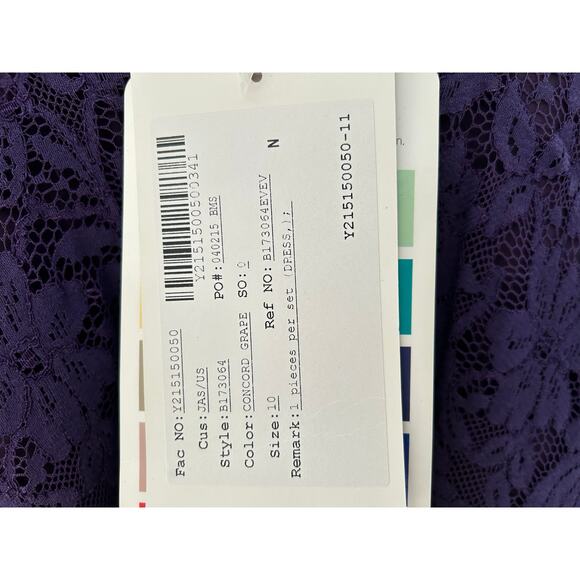 B2 Jasmine Concord Grape Lace Dress size 10 - Picture 7 of 8